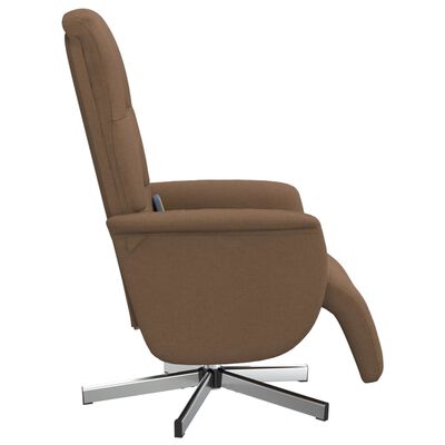 vidaXL Fauteuil inclinable de massage avec repose-pieds marron tissu