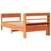 vidaXL Cadre de lit sans matelas cire marron 75x190 cm bois pin massif