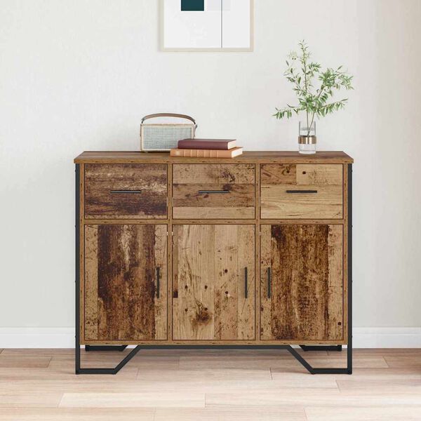 vidaXL Buffet avec tiroir Bois ancien 97 x 32,5 x 74,5 cm