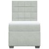 vidaXL Sommier &agrave; lattes de lit et matelas Gris clair 100x200cm Velours