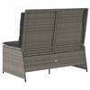 vidaXL Banc inclinable de jardin avec coussins gris r&eacute;sine tress&eacute;e