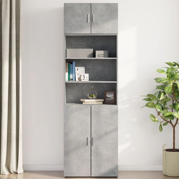 vidaXL Armoire murale gris béton 70x42,5x40 cm bois d'ingénierie