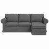 vidaXL Canap&eacute; Gris fonc&eacute;