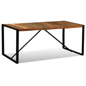 vidaXL Table &agrave; manger Bois de r&eacute;cup&eacute;ration massif 180 cm