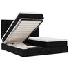 VidaXL Cadre de lit ottoman avec matelas noir 180x200cm tissu