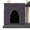 vidaXL Arbre &agrave; chat avec griffoirs en sisal Gris fonc&eacute; 83 cm