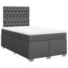 vidaXL Sommier &agrave; lattes de lit avec matelas Gris fonc&eacute; 120x200cm Tissu
