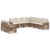 vidaXL Ensemble de canap&eacute; de jardin 9 pc Beige et blanc cr&egrave;me