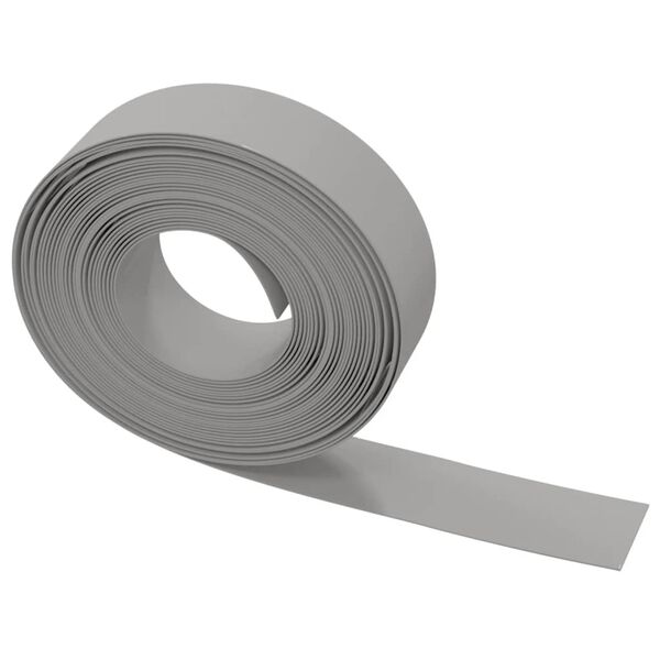 vidaXL Bordures de jardin 5 pcs gris 10 m 15 cm poly&eacute;thyl&egrave;ne