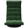 vidaXL Chaise de sol pivotante Vert foncé Velours