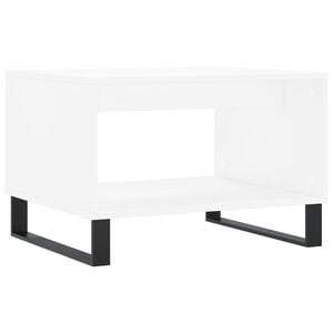 vidaXL Table basse blanc 60x50x40 cm bois d'ing&eacute;nierie