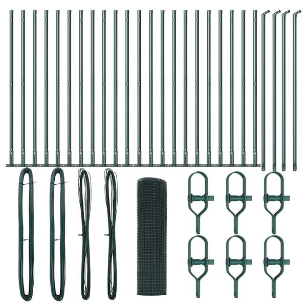 vidaXL Poteau de clôture. Vert 50 x 1 m (maille de 19 x 19 mm)