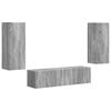 vidaXL Ensemble meuble TV 2 pc Gris Sonoma Bois d'ing&eacute;nierie