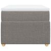 vidaXL Sommier &agrave; lattes de lit avec matelas Taupe 80x200 cm Tissu
