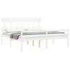 vidaXL Lit pour personne &acirc;g&eacute;e sans matelas blanc bois massif