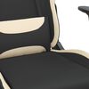 vidaXL Chaise de jeu de massage Noir et crème Tissu