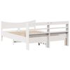 vidaXL Cadre de lit avec t&ecirc;te de lit blanc 120x190 cm bois pin massif