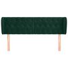 vidaXL T&ecirc;te de lit avec oreilles Vert fonc&eacute; 147x23x78/88 cm Velours