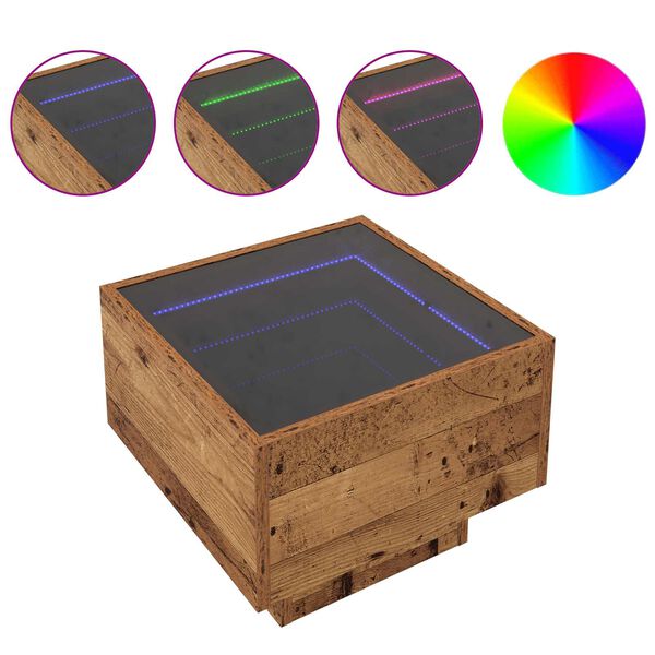 vidaXL Table basse Bois ancien 40 x 40 x 30 cm Bois d'ing&eacute;nierie