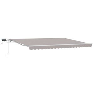 vidaXL Auvent r&eacute;tractable Gris clair 450 &times; 300 cm Tissu et Aluminium