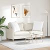 vidaXL Coussins de canap&eacute; 2 pcs Blanc 60 x 60 cm tissu
