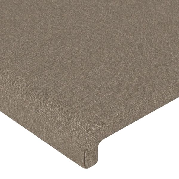 vidaXL T&ecirc;te de lit Taupe 100x5x118/128 cm Tissu