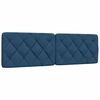 vidaXL Cadre de lit sans matelas bleu 160x200 cm tissu