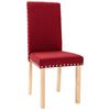 vidaXL Chaises &agrave; manger lot de 6 rouge bordeaux tissu
