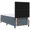 vidaXL Lit &agrave; ressort LED avec matelas Gris fonc&eacute; 80 x 200 cm tissu