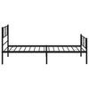 vidaXL Cadre de lit m&eacute;tal sans matelas avec pied de lit noir 107x203cm