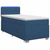 vidaXL Lit de box spring avec matelas et LED Bleu 80 x 200 cm Tissu