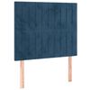 vidaXL T&ecirc;te de lit &agrave; LED Bleu fonc&eacute; 90x5x118/128 cm Velours