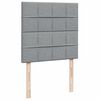 vidaXL Sommier &agrave; lattes de lit avec matelas Gris clair 100x200cm Tissu