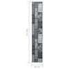 vidaXL Tapis BCF Gris avec motif de blocs 60x500 cm