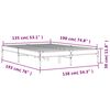 vidaXL Cadre de lit sans matelas sonoma gris 135x190 cm