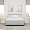 vidaXL Lit &agrave; ressorts avec matelas Gris clair 160 x 200 cm Velours