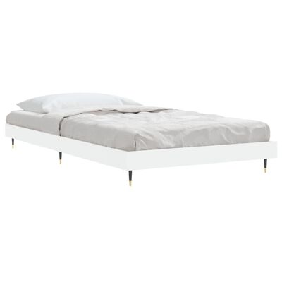 vidaXL Cadre de lit blanc 90x200 cm bois d'ingénierie