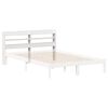 vidaXL T&ecirc;te de lit avec &eacute;tag&egrave;res blanc 150 cm bois massif de pin