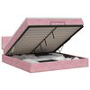 vidaXL Lit ottoman avec matelas Rose 140 x 190 cm Velours