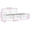 vidaXL Salon de jardin 3 pcs blanc bois massif de pin