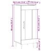 vidaXL Buffet Gris b&eacute;ton 34,5x34x90 cm Bois d'ing&eacute;nierie