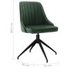 vidaXL Chaises &agrave; manger lot de 4 Vert fonc&eacute; Velours