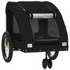 vidaXL Remorque de v&eacute;lo pour animaux de compagnie noir