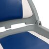 vidaXL Ensemble de si&egrave;ges de bateau pliables 2 pcs oreiller bleu blanc