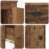 vidaXL Haut Armoire avec tiroir 3 pcs Bois Ancien Bois d'ing&eacute;nierie