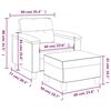 vidaXL Fauteuil avec repose-pied Gris 60 cm Similicuir