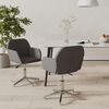 vidaXL Chaises pivotantes &agrave; manger lot de 2 Gris fonc&eacute; Tissu