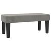 vidaXL Sommier &agrave; lattes de lit et matelas Gris clair 90x200 cm Velours
