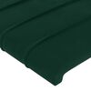 vidaXL T&ecirc;te de lit avec oreilles Vert fonc&eacute; 203x23x118/128 cm Velours