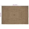 vidaXL Tapis de surface Rectangulaire Gris 160 x 230 cm Jute